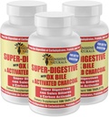 Sunshine Naturals Super Seedetrakti täiendus. Ox Bile ja aktiveeritud süsi seedetrakti toetamiseks, puhumiseks, soole puhastamiseks, toitainete imendumiseks ja üldiseks heaoluks. 100 tabletti. Pakend 3
