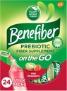Benefiber On Go Prebiootiline Fiber Supplement Pulber seedetrakti tervise, Daily Fiber Powder, Kiwi Maasikas Maitsestatud Powder Stick Packs - 24 Sticks (5.28 Ounces)