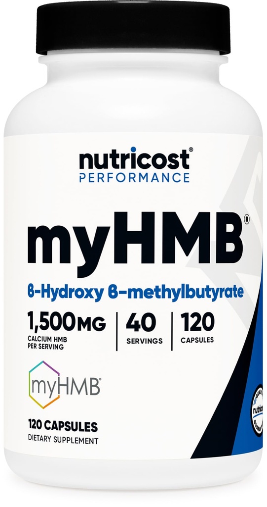 Nutrikost MyHMB kapslid 1500MG Kaltsium HMB Serving 120 kapslit, 40 Servings - Performance Line, Kaltsium B-Hydroxy B-Methylbutyrate Monohüdraat