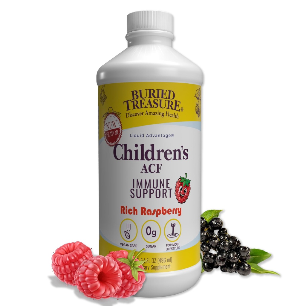 Maetud aare Laste ACF - 16oz. 16 Serving koos Elderberry, vitamiin C, tsink, Echinacea lastele Immune Support, 0 Suhkur