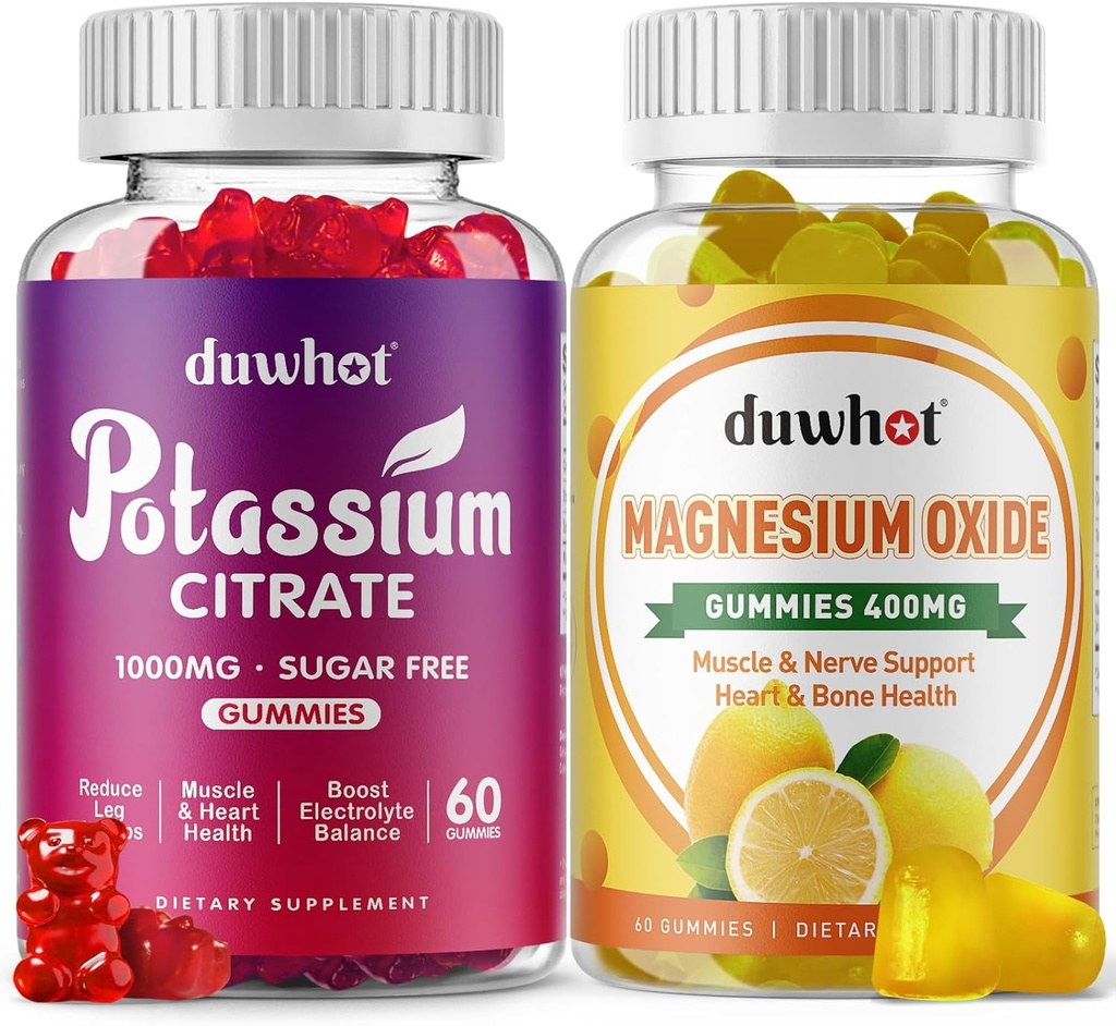 Kaaliumtsitraatkummid 1000mg, magneesiumoksiidkummid 400mg, täiskasvanute täiendus