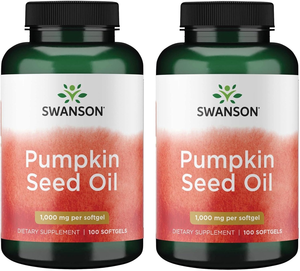 Swanson Kõrvitsaseemneõli - kõrge biosaadavusega EFA-d - (100 Softgel Kapslit, 1000 mg iga) 2 pakendit