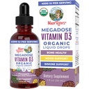 MARYRUTHi D3-vitamiini tilgad | Megadoos 4000 RÜ | USDA orgaaniline vedelik D-vitamiini pihustamine täiskasvanutele ja lastele | Immuunsüsteemi tugi & luude tervis | Vegan | Gluteenivaba | Mitte-GMO | 30 Servingut