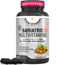 Bariaatriline multivitamiin rauaga naistele ja meestele - kõik-ühes 42 supertoidusegu energia ja immuunsuse toetamiseks - operatsioonijärgne taastumine, lihtne alla neelata, halal, valmistatud USA-s (60 vedelkapslit)