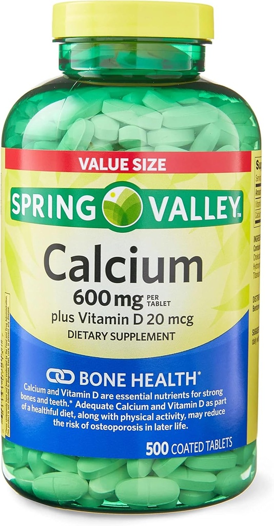 ikj Kaltsium Plus D-vitamiini tabletid Toidulisandi väärtus, 600 mg, 500 loend
