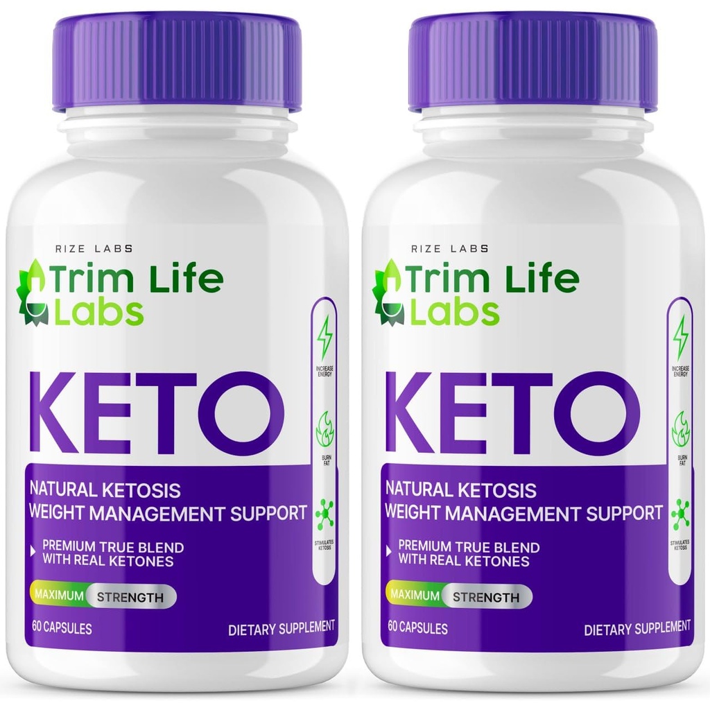 Rize labs - - Trim Life Labs Keto kapslid - Kaalulangus pillid - Toetus maksimaalse tugevuse valem, Keto + ACV Supplement (120 kapslit)