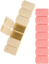 2Pack Weekly Pill Organizer, 7 päeva Pill Juhtumid Travel Daily Pill Box Meditsiin Korraldaja Pill Box 7 päeva Pill Korraldaja Nädalas Kalaõli, Kaltsium Tabletid Toidulisandid (Pink + Beige)