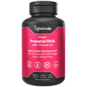 Naturalis Vegan Prenatal Full Specrum Omega-3 | Vetikad DHA, EPA, DPA, Vitamiin D3 & Active Folate L 5-MTHF | Vegan Society Certified, Jätkusuutlikult Allikas, Non-GMO & Soy Free | 60 Veggie Softgels