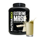NutraBio Extreme Mass Gainer Valgupulber, 53G Valk, Puhas Kaal Gainer, Suurendage Lihasmassi, Täisspektriga Aminohape - Vanilla, 6 Naela