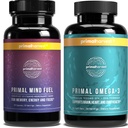 Primal Harvest Mind Fuel & Omega 3 Toidulisandid Naistele ja Meestele Kalaõli Kapslid ja Mind Fuel Brain Booster Pills Bundle