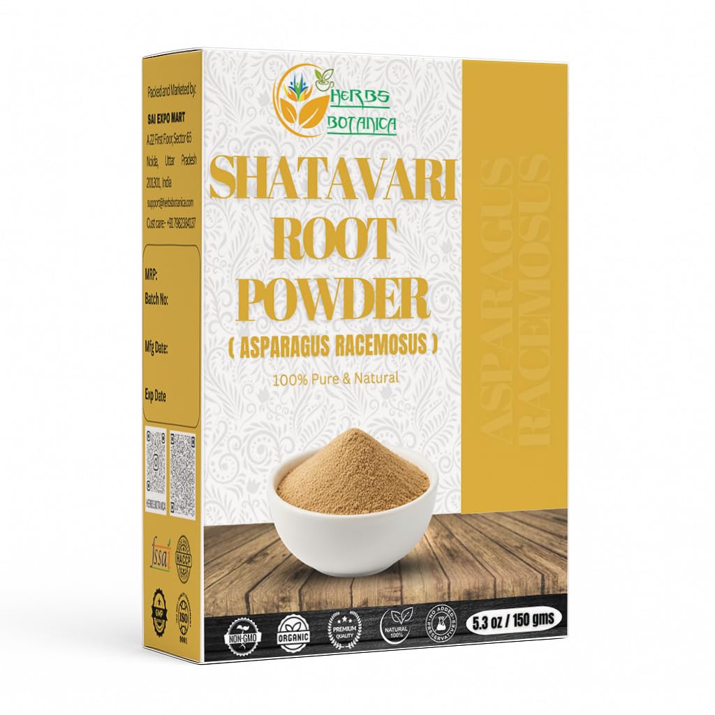 Maitsetaimed Botanica Shatavari Pulber Looduslik spargel Racemosus imetamiseks Imetamine Shatavri Satawar Kalpa Kalp India Parandab Imetamist | Noorendab Stamina | 5, 3 oz / 150 GMS