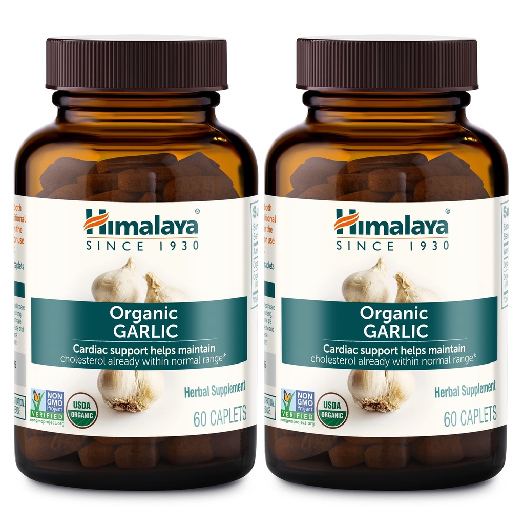 Himalaya orgaaniline küüslauk, lipiidide ainevahetuse ja immuunsuse toetamiseks, 1400 mg, 60 kapslit, 1 kuu pakkumine, 2 pakendit