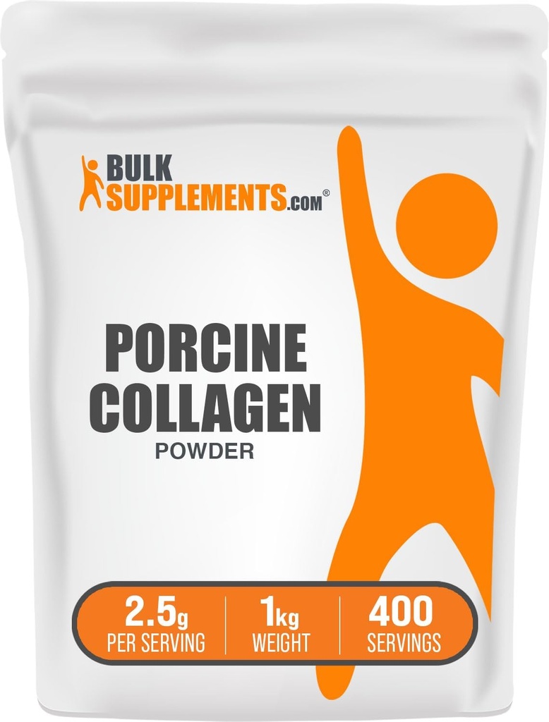BulkSupplements.com Sigade kollageeni pulber - hüdrolüüsitud kollageen, peptiidid - gluteenivaba, 2500 mg ühe serveerimise kohta, 5 kg (11 naela) (pakk 5)