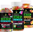 3PACK Kanepikummid Premium-Hempoil Gummy Bears, Fruit Butterflies ja värske virsikurõngad-magamiseks, rahulikuks, lõdvestumiseks, lihasteks, seljaks, ebamugavuseks, põletikuks-looduslik partei-valmistatud USA-s