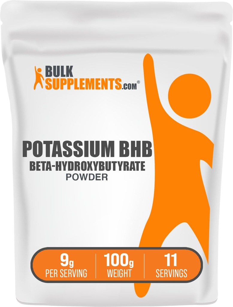 BulkSupplements.com Kaalium BHB pulber - beeta-hüdroksübutüraadi pulber, BHB täiendus - maitsestamata & gluteenivaba, 9 g serveerimise kohta, 100 g (3,5 oz) (pakk 1)