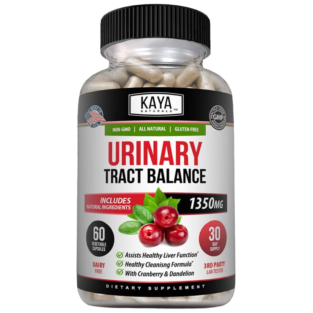 Kaya Naturals - D-Mannose - Kuseteede TÜ Puhastus & Põie Tervis - Valmistatud Jõhvikas, Hibiscus & Dandelion Juur - D Mannose Kapslid Jõhvikalisa - 60 Veggie Kapslit