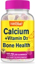 Well Yeah Calcium 500mg + Vitamiin D3 1000 RÜ (25 mcg) Gummies - Luude Tervis ja lihasprei, Immune Support Gummy, Non GMO, Gluteenivaba, Mix Fruit Maitseained - 60 Gummies