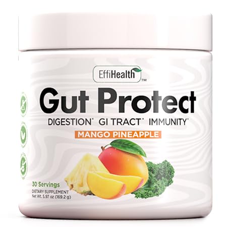 Rohelised Superfood Pulber probiootikumide ja prebiootikumidega - Super Greens Powder, Smoothie & Juice Mix Powder - Seedetrakti Tervis, Immune Health & Regularity Support - Mango, ananass