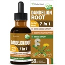 Dandelion Root Extract Drops, Diente de Leon Organico Hierba, Dandelion Supplement Formula w/Milk Thistle Turmeric for Detox Cleanse, Digestion & Immune Support, Alkoholivaba tinktuur. 2oz