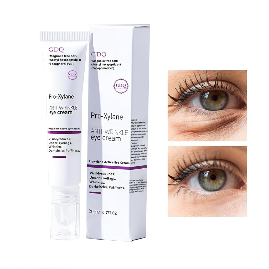 GDQ Anti-Wrinkle Eye Cream, Korea Active Anti-Wrinkle Eye Cream, Anti-Aging, Anti-Oxidation, Fade Fine Lines, Reduces Under-Eye kotid, Dark Circles & Puffiness for Youthful,20 g / 0,7 oz
