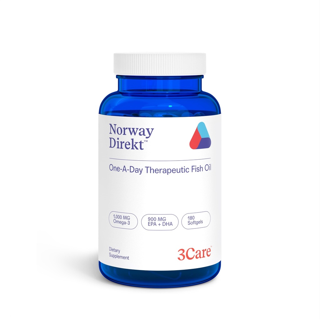 Norra Direkt Omega-3 kalaõli 2000mg Omega-3 2 pehmegeeli kohta | 1060mg EPA, 740mg DHA (2 Soft-Gel Serving) farmatseutiline klass (180 Softgels)