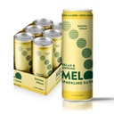 Melo Sparkling Kava Jook, Banaanikreem, suhkruvaba mittealkohoolsed joogid nullkaloritega, Gluteenivaba, Vegan, 100% looduslik mokteil 100mg Kava Juur joogi kohta, 6 Pack, 12 oz purgid