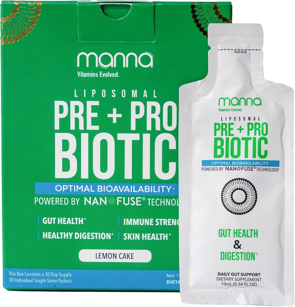 Manna vitamiinid Arenenud liposomaalsed prebiootikumid + probiootilised pakendid - 40 miljardit CFU, 8 tüved - soolestik, seedeelundid, immuunsuse tugi - kõrge imendumine, riiulite stabiilne, igapäevane lisand, 30 ühekordset serveerimist