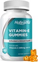 Vitamiin E Gummies 268mg 400 RÜ, looduslik vitamiin E närimistable toidulisand täiskasvanutele, naistele ja meestele, nahale ja immuunsüsteemile Tervis, antioksüdant, oranž maitse, 60 Count