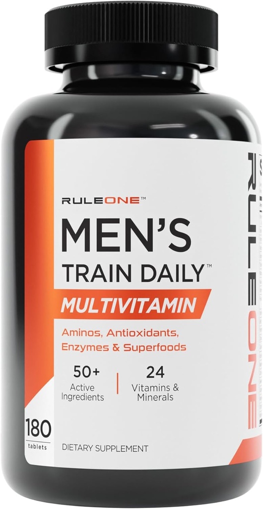 Reegel 1 R1 Meeste rong iga päev - 180 tabletti - spordi multivitamiinid aminos, antioksüdandid, ensüümid ja supertoidud - 60 serveerimist