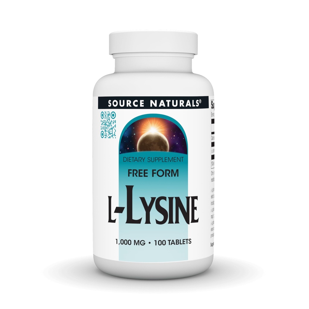 L-lüsiini vaba vorm, 1000 mg - aminohappe lisand toetab energia moodustumist ja kollageeni * - 100 tabletti