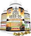 VÄRSKED TERVISHOIULISED Musta seemne õlikapslid Külmpressitud 1300mg - 100% puhas mitte-GMO Nigella Sativa - Immuunsus ja ühine tugi - Premium Softgel Supplement