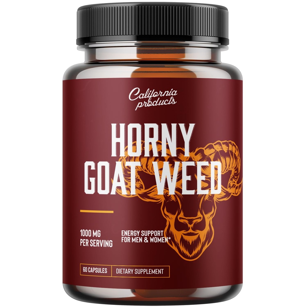 Horny Goat Weed Complex - Mees täiustus pillid ja looduslik testosterooni Booster meestele Performance Pre Treening täiendused Lihaskasvu
