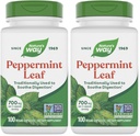 Nature's Way Premium Herbal Peppermint Leaf, Traditsiooniline seedetrakti rahustav ja ebamugavust toetav *, 700mg serveerimise kohta, 100 kapslit (2. pakk)