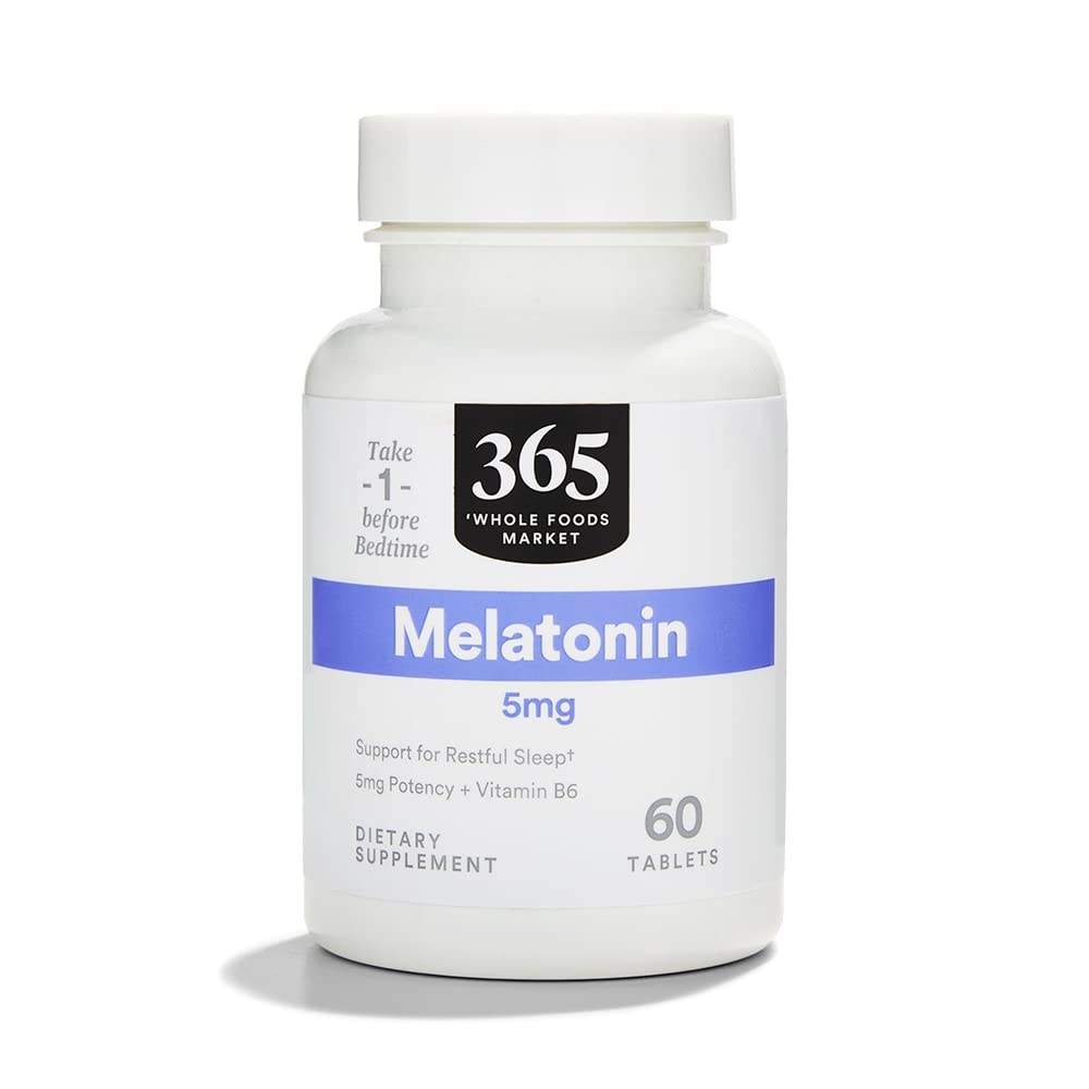 365 poolt kogu toiduturg, melatoniin 5mg, 60 Count