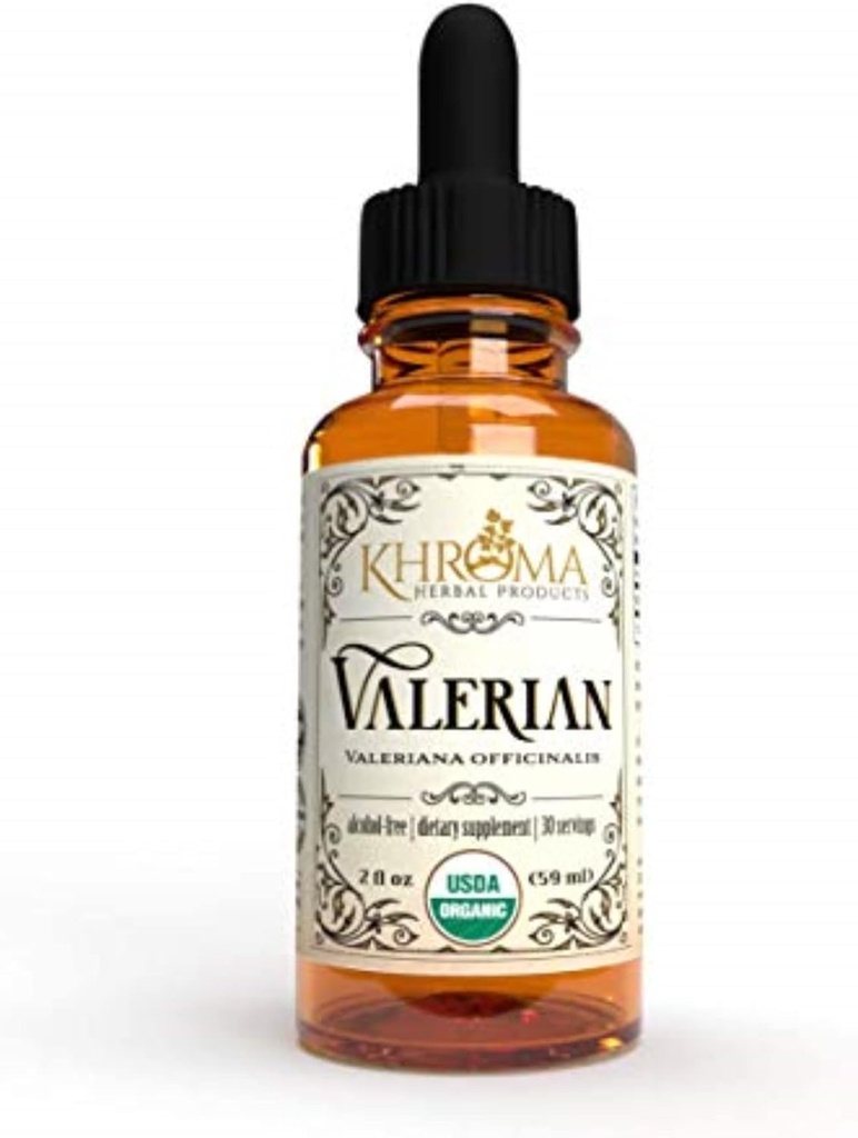 Khroma Taimsed tooted Orgaaniline Valerian Juur - 2 oz Vedelik klaaspudelis - 30 maksimaalset tugevust
