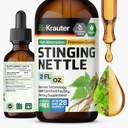 BIO KRAUTER Stinginging Nettle Tinkcture - Nõgesjuure ekstrakt Vedelik - Kuseteede Tugilisandi - Urtica Dioica Natural Extract - Vegan, Suhkur & Alkohol Vabad Tilgad 2 Fl.Oz