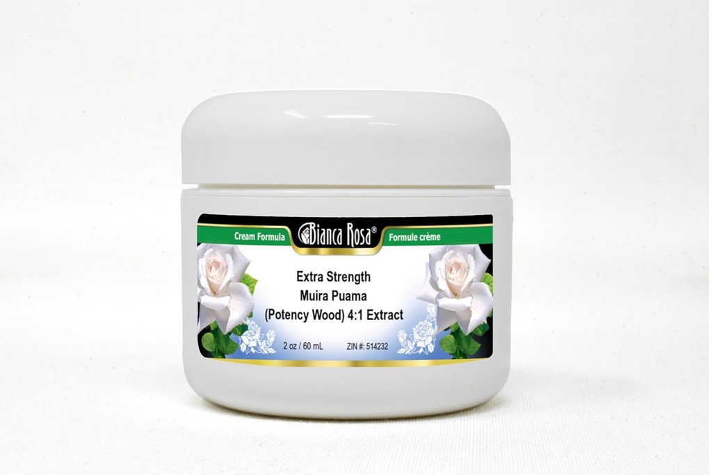 Bianca Rosa Extra Tugevus Muira Puama (Potency Wood) 4: 1 Ekstrakreem (2 oz, ZIN: 514232) - 3 Pack