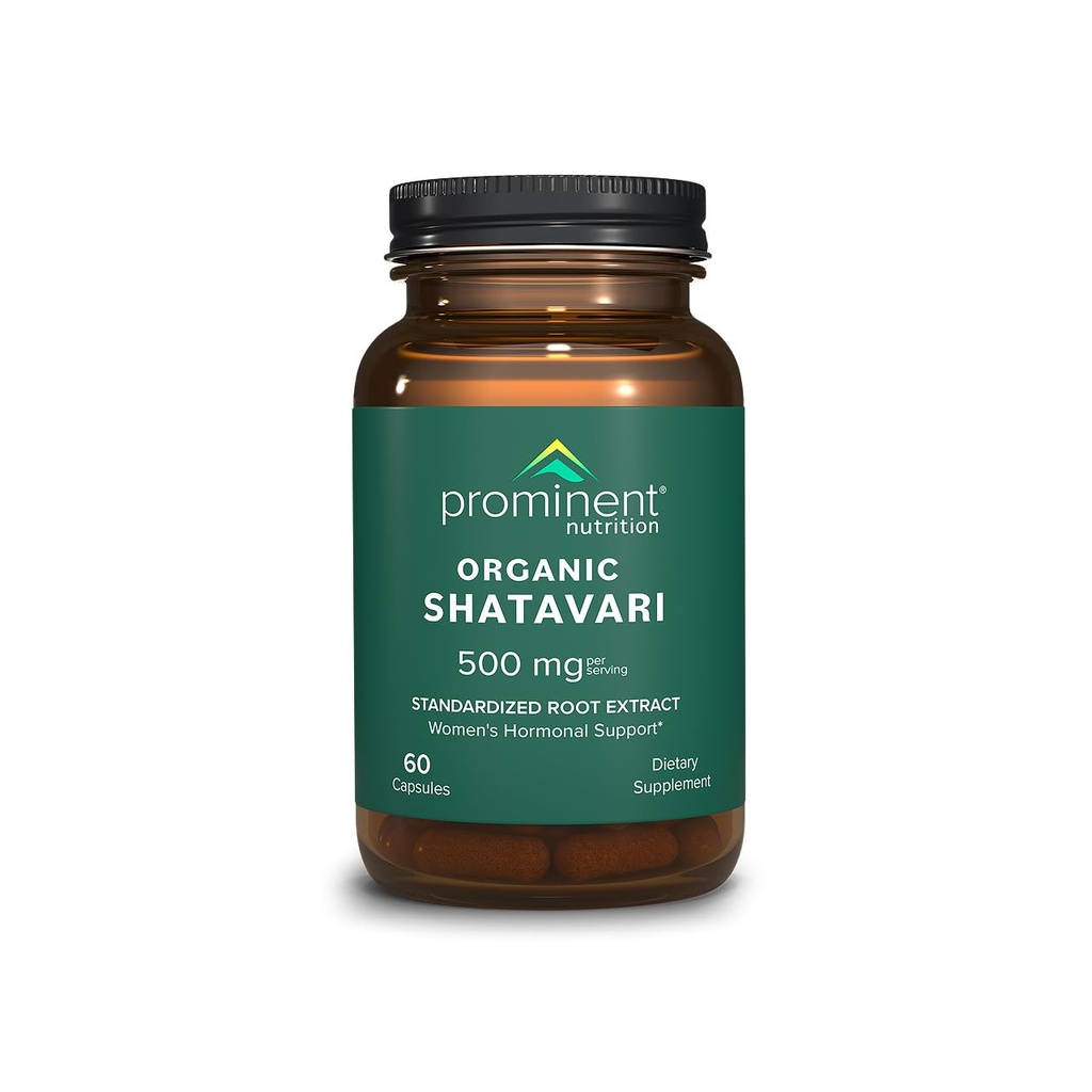 Silmapaistev toitumine Orgaaniline Shatavari kapslid, hormoonide toetus naistele, 500 mg, 60 loend, standardiseeritud juure ekstrakt formuleeritud naiste tervisele - 1 pakend