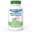 DrFormulas Orgaaniline Prebiootiline Fiber kõhukinnisuse leevendamiseks | Neksabiootiline Superfood Tabs Probiootiline Seedetrakti Tervis, 60 tabletti