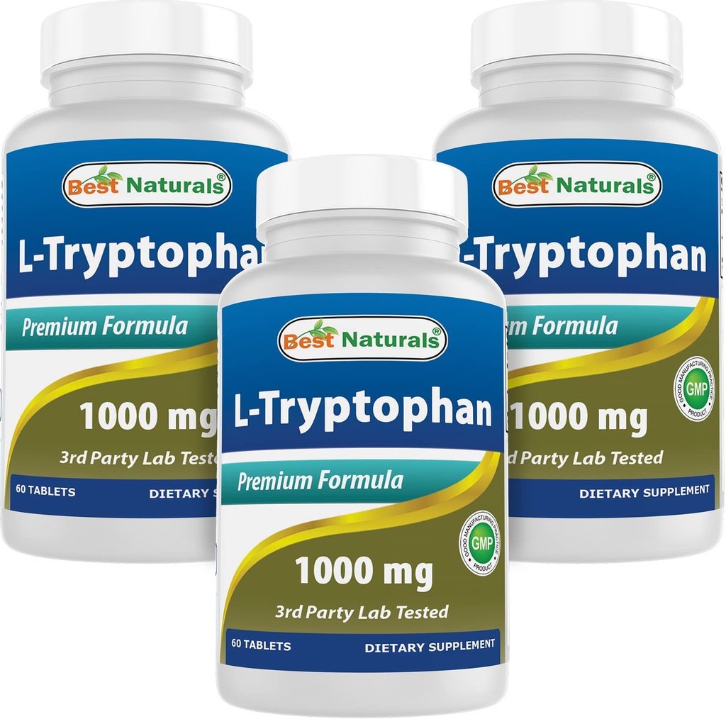 Parimad looduslikud L-trüptofaan 1000 mg 60 tabletti (60 arvu (3 pakendis))