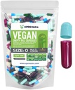 XPRS Nutra suurus 0 Tühjad kapslid - 100 loend Tühjad vegankapslid - taimetoitlased pillid - DIY köögiviljakapslid täites - Veggie Pill kapslid Do-It-Yourself täiendused (multi värv)