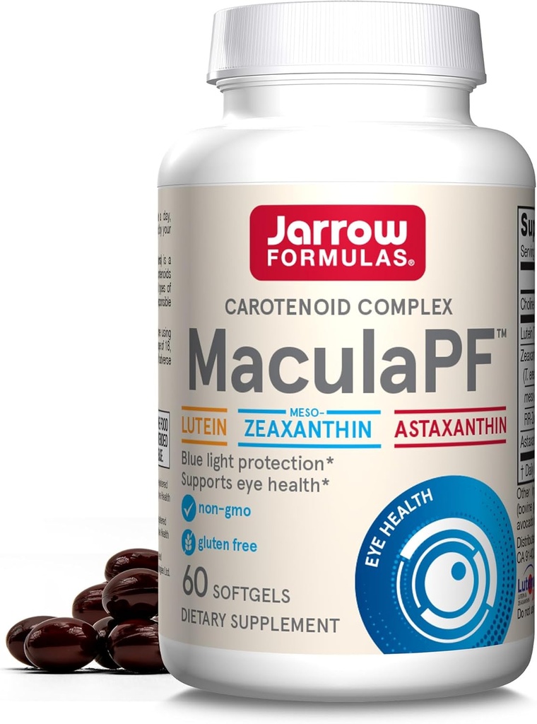 Jarrow Formulas® MaculaPF karotenoidide kompleks, toidulisand, toetab silmade tervist, 60 softgels, kuni 60 päeva pakkumine