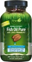 Double-Potency Fish Oil Pure by Irwin Naturals, Citrus Maitse koos vitamiiniga D-3, 60 vedelat pehmet geeli
