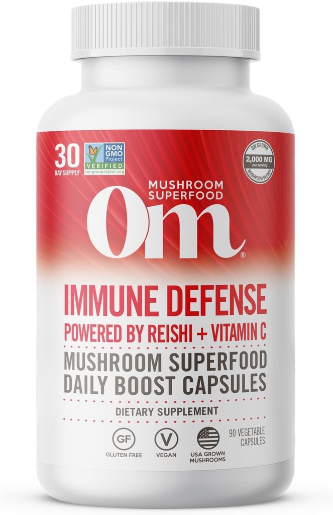 Om Seene Superfood Immuunkaitse Seenekapslid Superfood Supplement, 90 Count, 30 päeva, Seenesegu, Reishi, Türgi saba, Maitake, Agaricus Blazei, C-vitamiin, Vegan