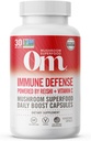 Om Seene Superfood Immuunkaitse Seenekapslid Superfood Supplement, 90 Count, 30 päeva, Seenesegu, Reishi, Türgi saba, Maitake, Agaricus Blazei, C-vitamiin, Vegan