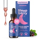 SleepBerry Vedel melatoniin lastele - Looduslik uneabi Elderberry ja D-vitamiiniga - suurendab immuunsüsteemi, kui nad magavad (1 Fl oz)