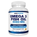 Arazo Nutrition Wild Caught Omega 3 Fish Oil – 90 Soft Gels – 4,080mg High EPA 1200mg DHA 900mg Sidrun Maitsetu Softgels