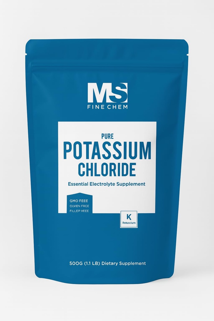 Kaaliumkloriidi pulber - 500 grammi - 1,1 naela - kaaliumilisandi pulber, kaaliumkloriidi soola asendaja, kaaliumsool - gluteenivaba, 200 mg ühe serveerimise kohta