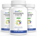 Liposomaalne Fisetin kvertsetiini lisanditega 1200 mg ühe serveerimise kohta , kõrge imendumine Polüfenoolid Antioksüdandid naistele , mehed , mitte- GMO , gluteenivabad , 3 pudelit-180 Softgels