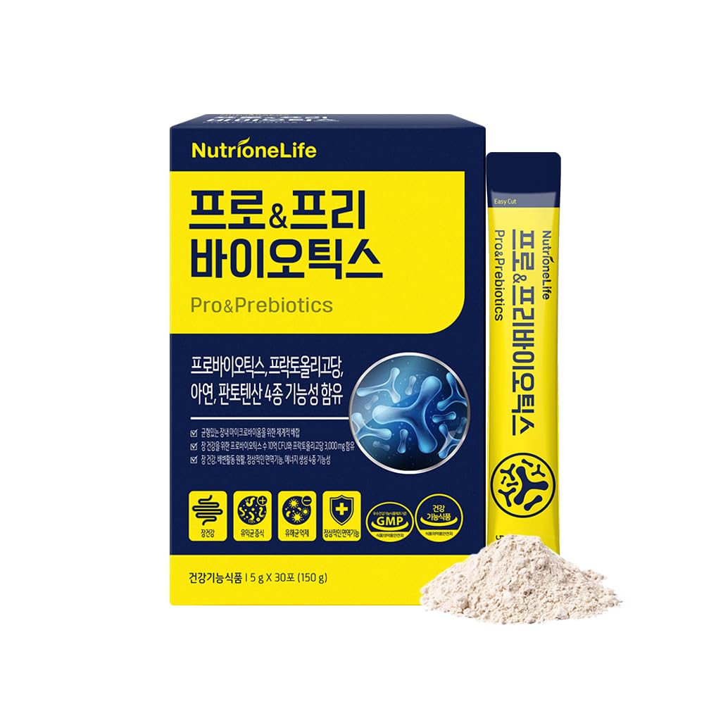 Pre & Pro Biotics, 1 miljardit CFU, pulbri tüüpi Korea probiootikumid, mitme tüve probiootiline segu, toetab seedetrakti tervist, sisaldab tsinki ja pantoteenhapet